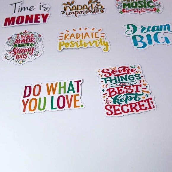 NWT Wool + Pepper Co. Motivational / Inspirational Quote Sticker Pack (8qty) - Picture 5 of 5